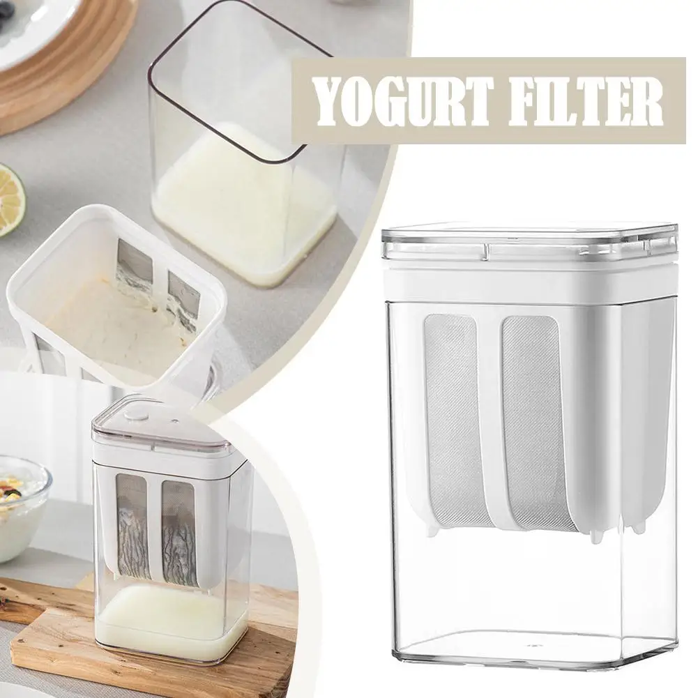 

Yogurt Filter Homemade Yogurt Strainer Food Strainer Mesh Bean Filter with Reusable Tool Kitchen Milk Stainless Steel Cup Y V0H0