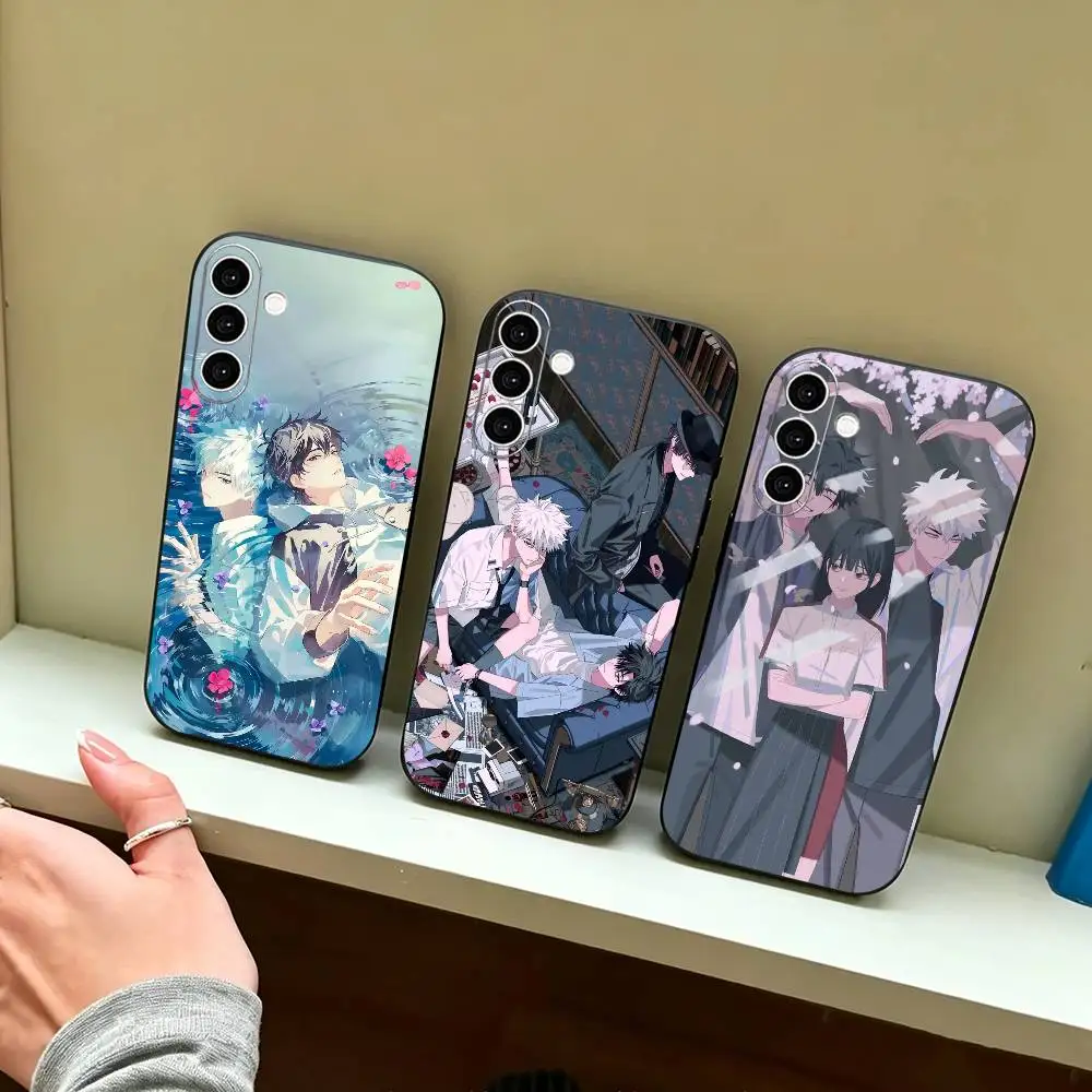 Фото Популярный аниме-чехол L-Link Click из черного мягкого силикона для Samsung Galaxy A73, A72, A71, A70, A53, A52, A51 №1