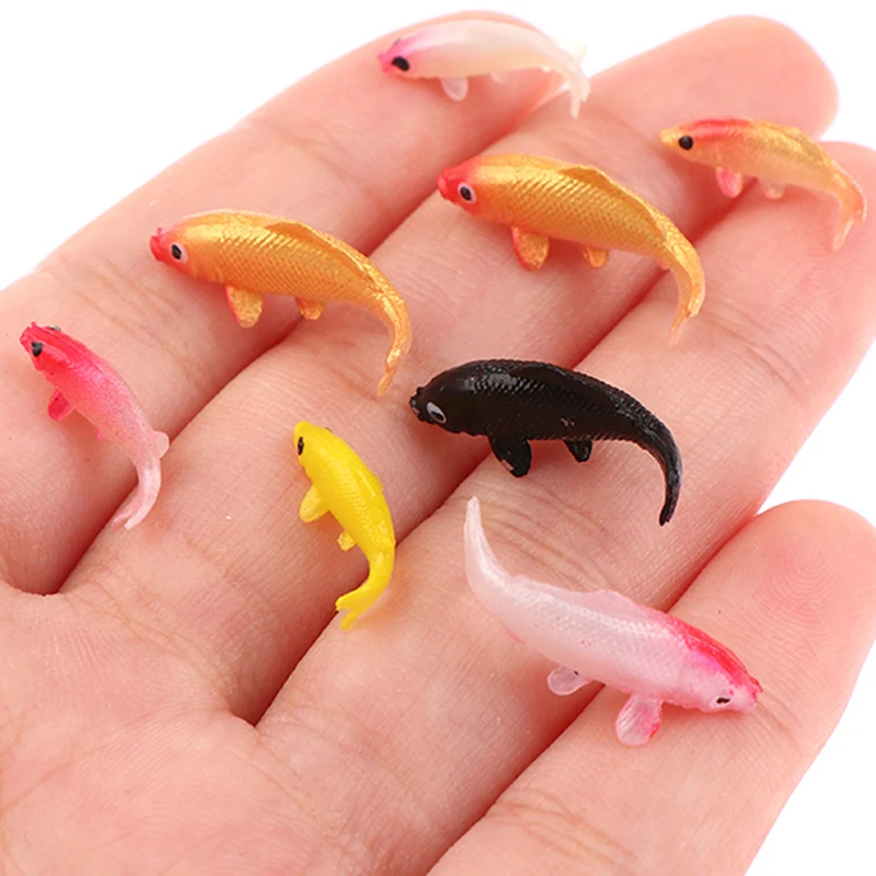 

5pcs Mini Fish Model Miniature Model Fish Carp Simulation Animal Kids Toys DIY Decorative Goldfish Figurines Home Decor