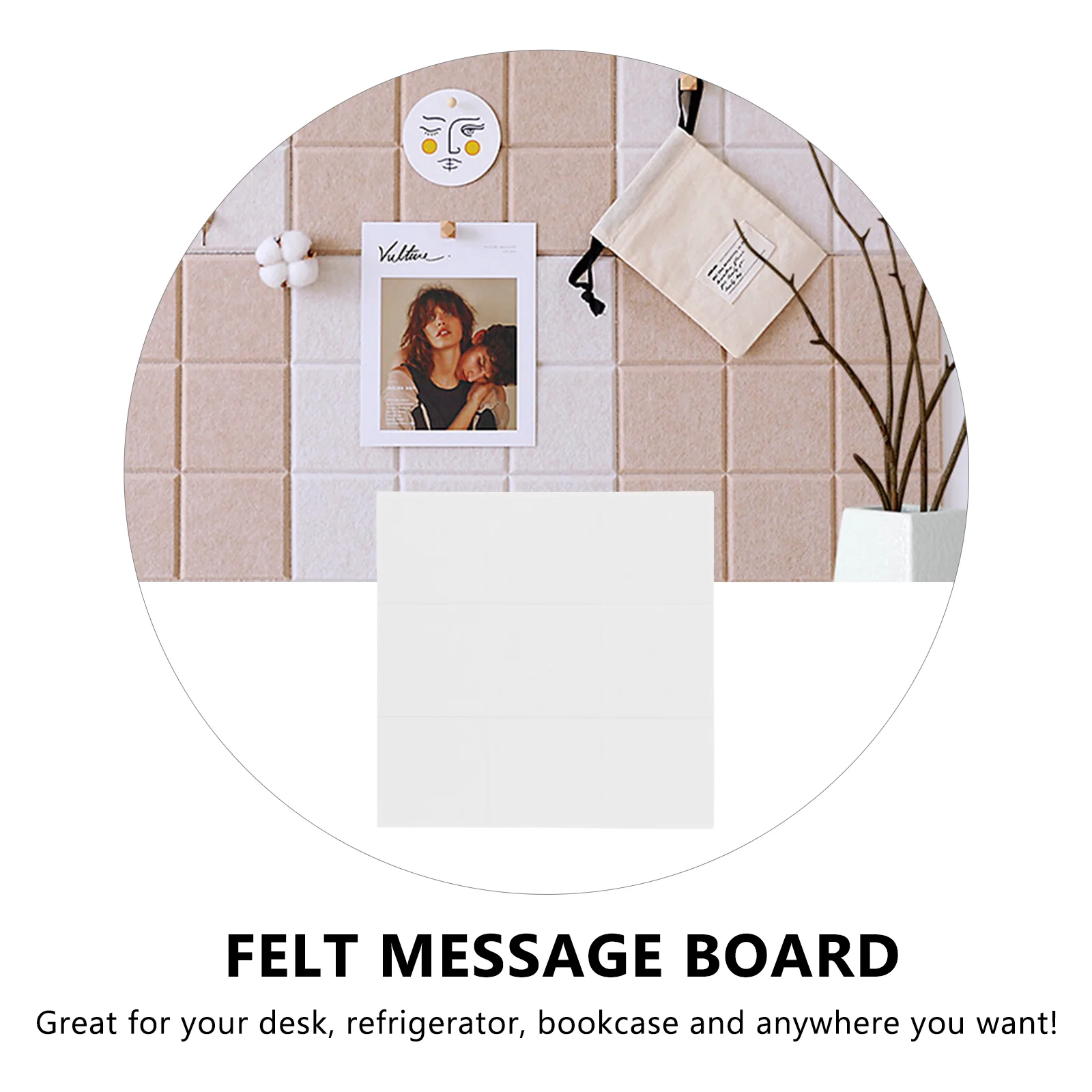 Самоклеящаяся фетровая наклейка на стену доска объявлений для фотографий