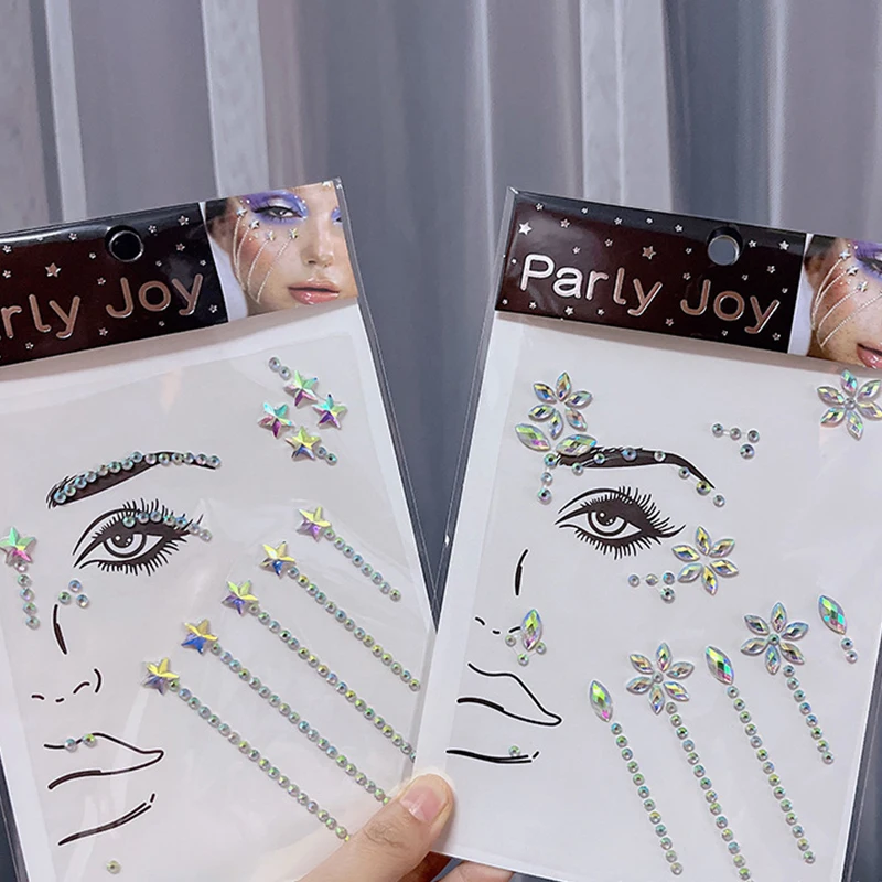 

Блестящие украшения для лица, бриллиантовый макияж, боди-арт, подводка для глаз, тату, инструменты для вечеринки, тела, макияж, стильные Стразы для глаз