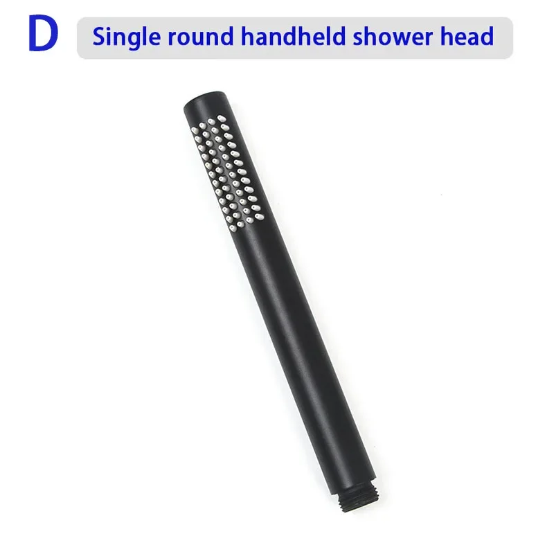 

Матовая черная латунная ручная насадка для душа, вращающийся держатель, душевой шланг из ПВХ, аксессуары для ванной комнаты, круглый и квадратный выбор
