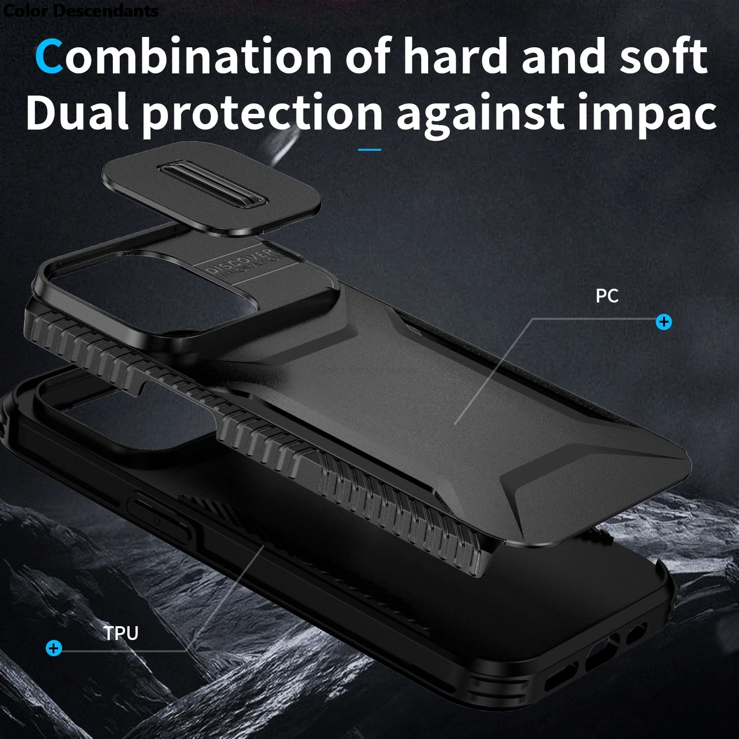 Case For Google Pixel 8A Pixel8 Pro Military Grade Antiskid Camera Lens Slide Cover 8 Hard Cases Pixel8A Covers