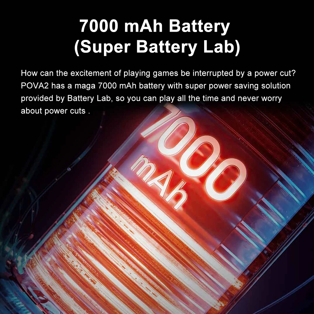 Смартфон Tecno Pova 2 4 + 64 ГБ/4 Гб 128 ГБ Helio G85 батарея для телефонов 7000 мАч флэш-зарядка 18