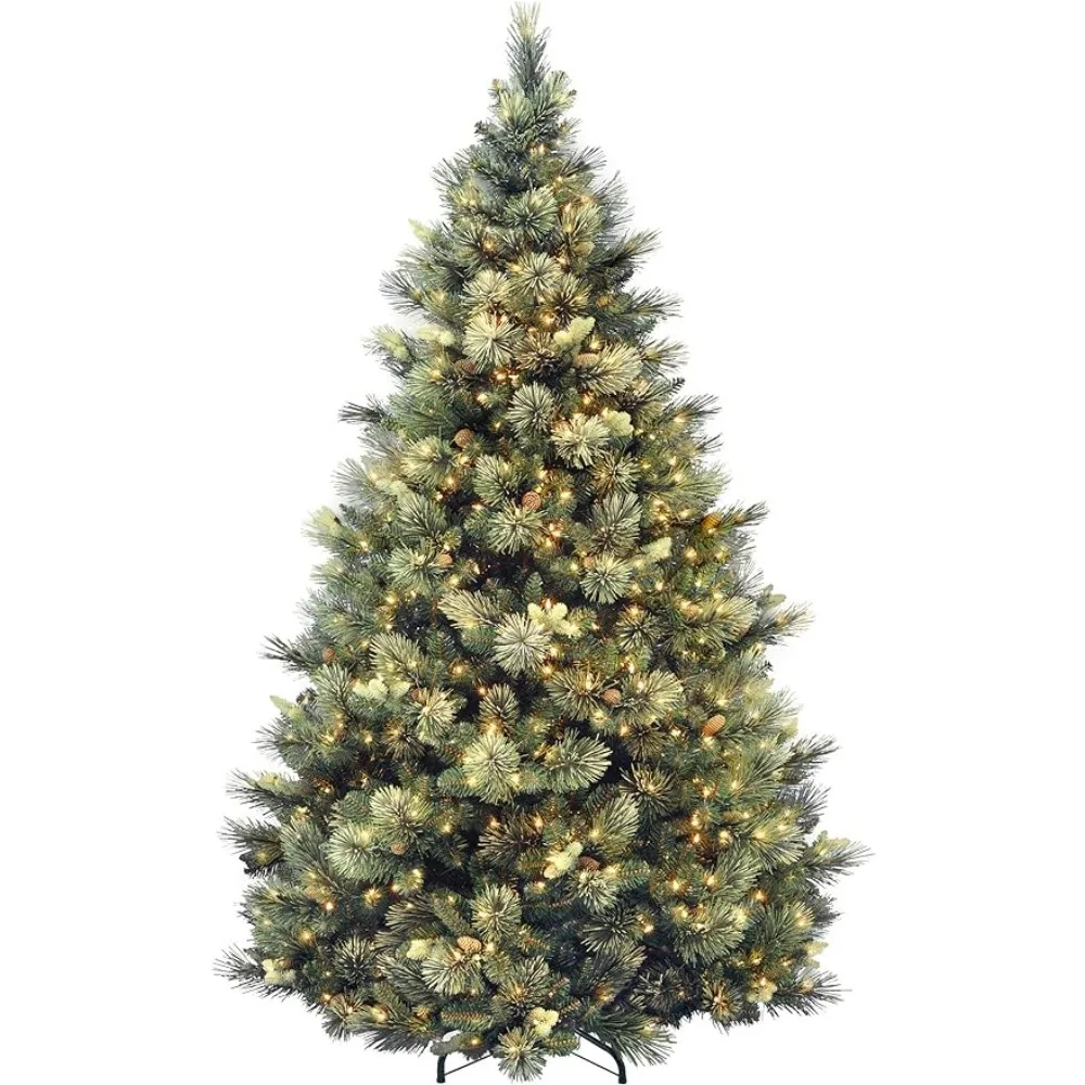 

National Tree Company Carolina Pine 7.5 Foot Artificial Holiday Prelit Christmas Tree W/750 Clear Lights, Pinecones