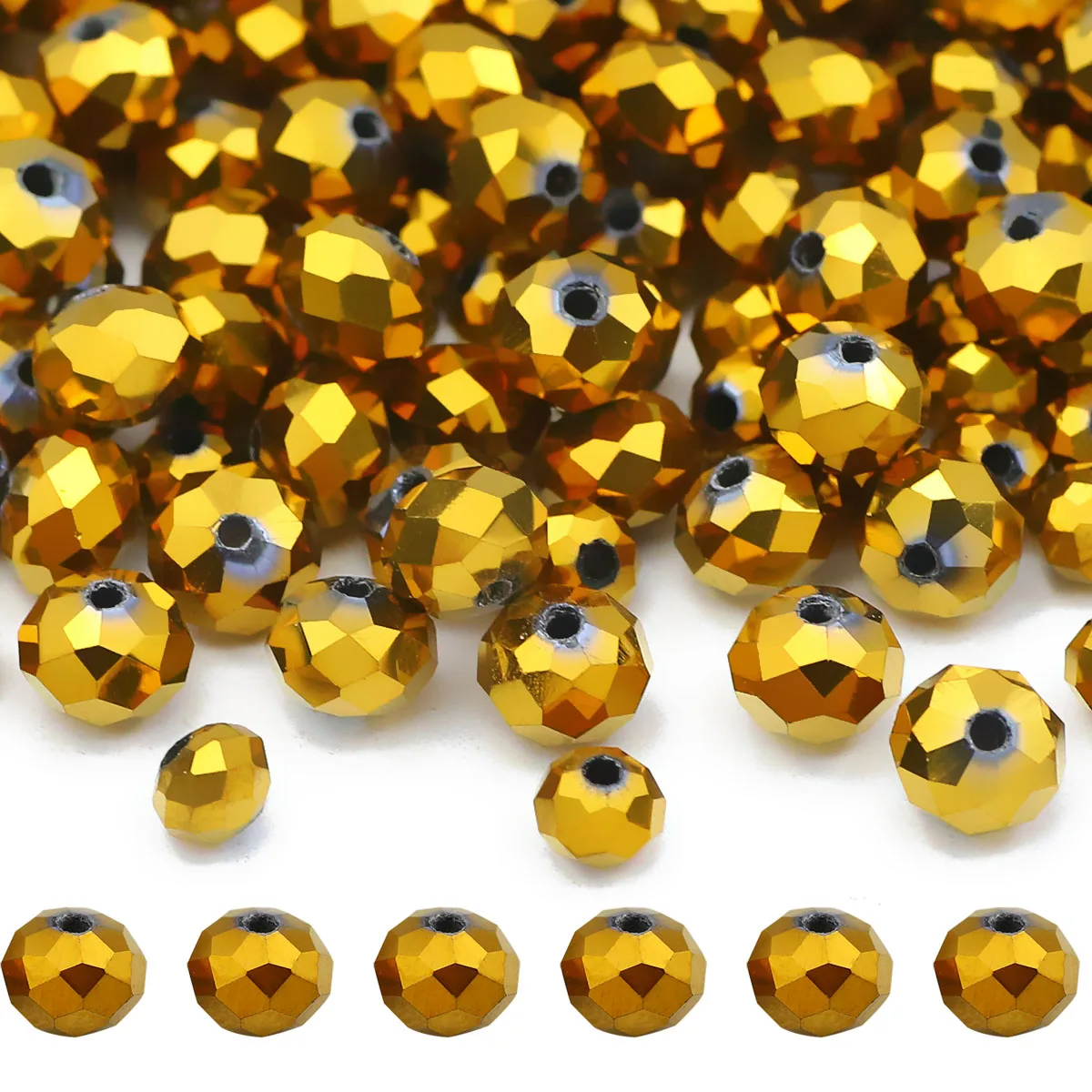 Плоские круглые широкие бусины с австрийским кристаллом 3/4/6/8 мм для ювелирных