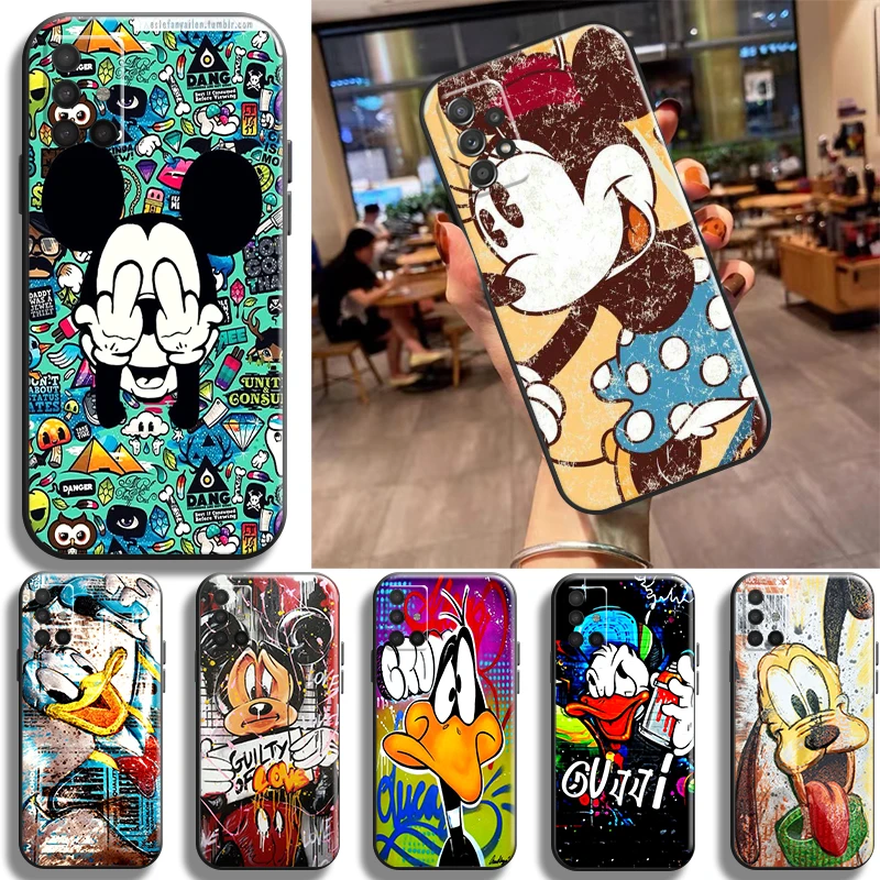 

Graffiti Mickey Duck Phone Case For Samsung Galaxy A11 A12 A20 A21S A22 A31 A32 A42 A51 A52 A71 A72 4G 5G Funda Coque Shell TPU