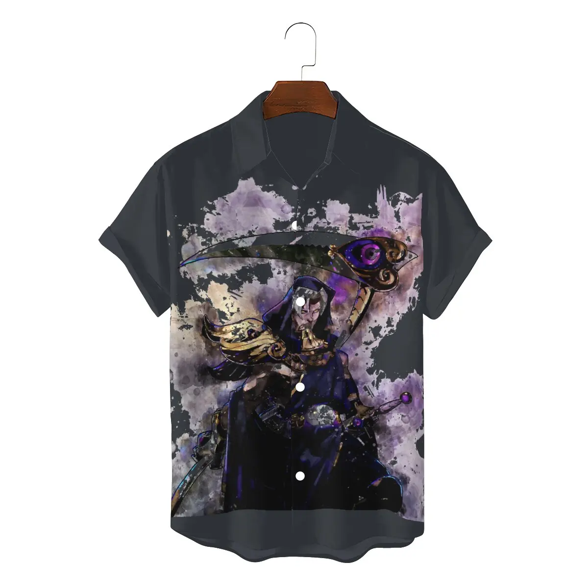 

Greek Mythology Ares Ancient Folklore 3D Shirt Thanatos Watercolor Painting Elegant Shirts Leisure Men Clothes New Design