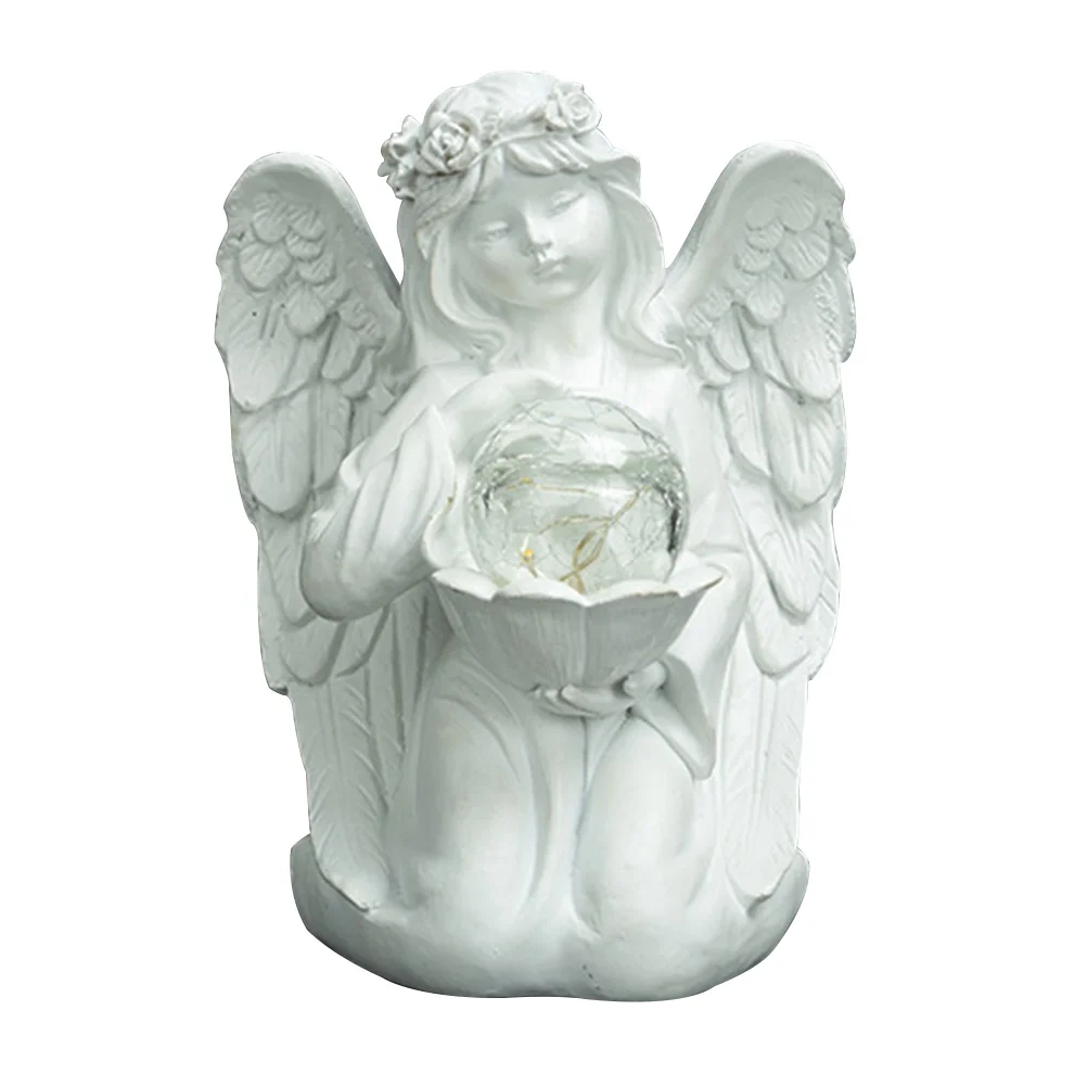 

Home Garden Scene Decoration Glowing Decor Resin Craft Figurine