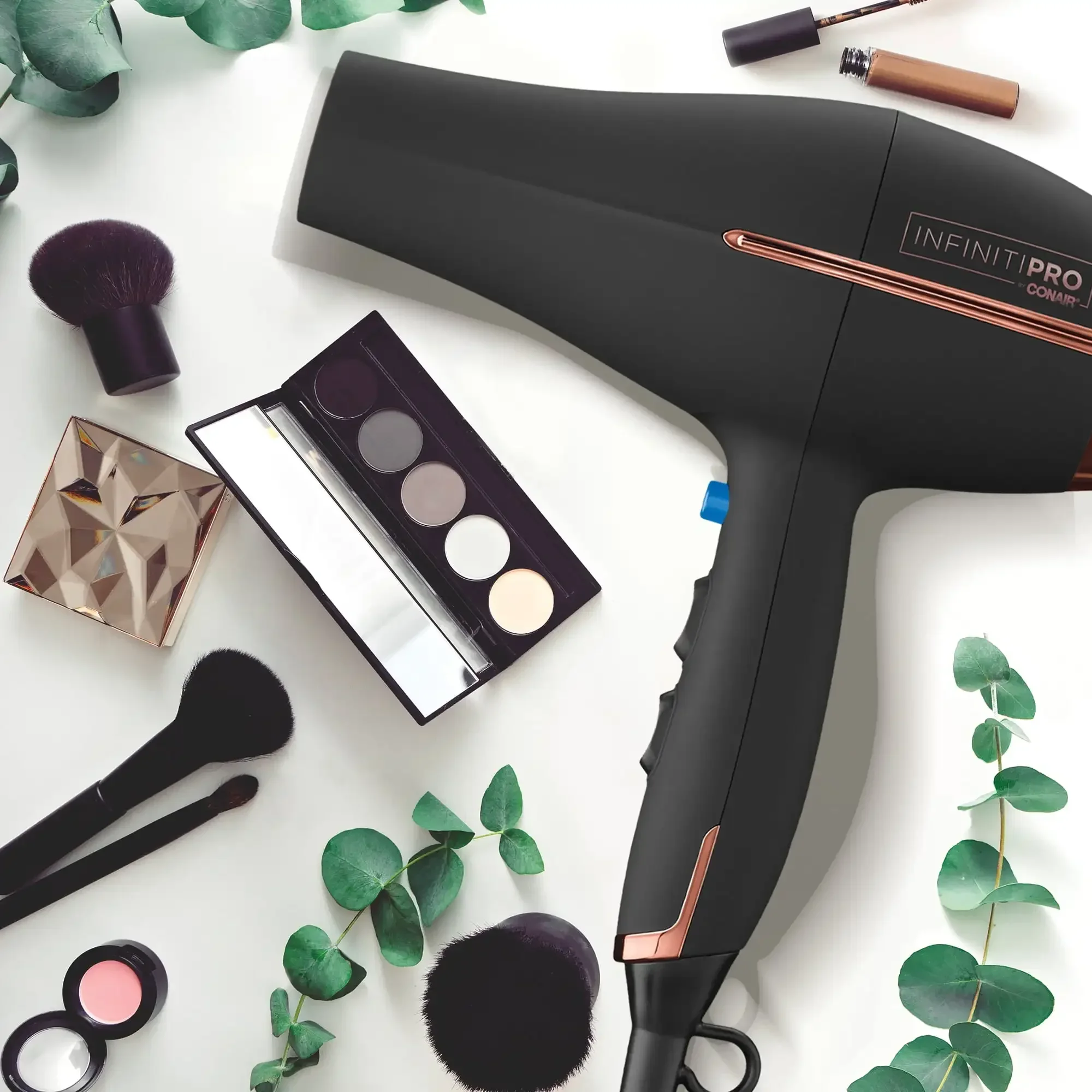 

Conair InfinitiPRO Full Body & Shine Pro Professional Ionic Ceramic Hair Dryer, 1875 Watts, Metallic