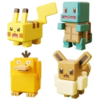 6 type genuine pokemon pikachu charmander psyduck squirtle jigglypuff bulbasaur anime figures toys model kawaii for kids gift