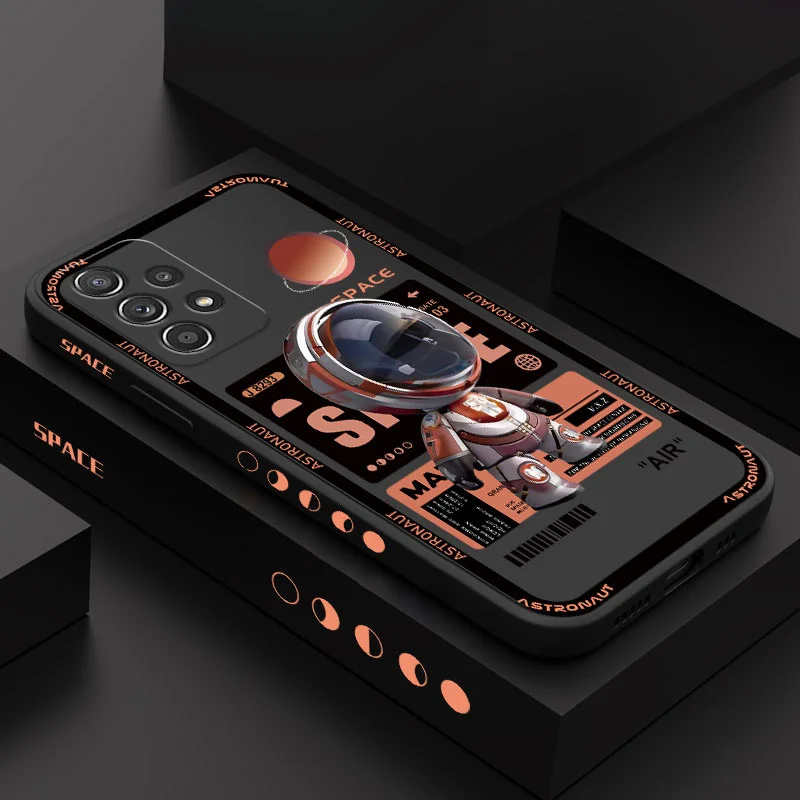 Voyage Astronaut Case For Samsung A73 A53 A33 A23 A13 A03 A03S A72 A52 A52S A32 A02S A02 A12 A71 A51 A31 A22 A21S 4G 5G Cover