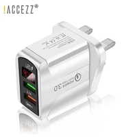 accezz led digital display quick charge 3 0 usb charger qc3 0 fast charging wall mobile phone adapter for iphone samsung xiaomi