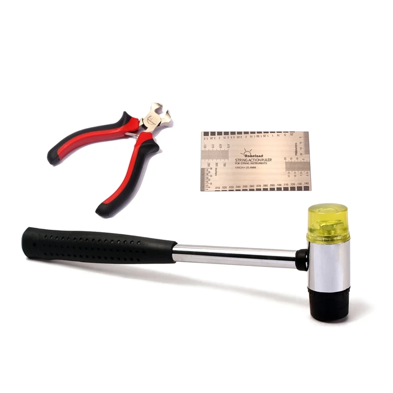 

Guitar Repairing Maintenance Tools with String Action Ruler, Include Fret Hammer