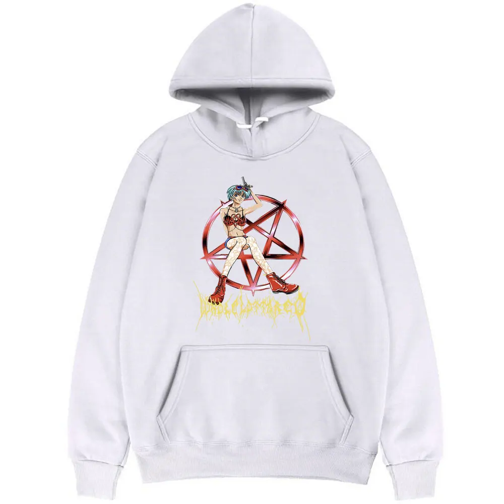 Толстовка Playboi Carti WLR в стиле аниме красная с капюшоном топы мужские милые