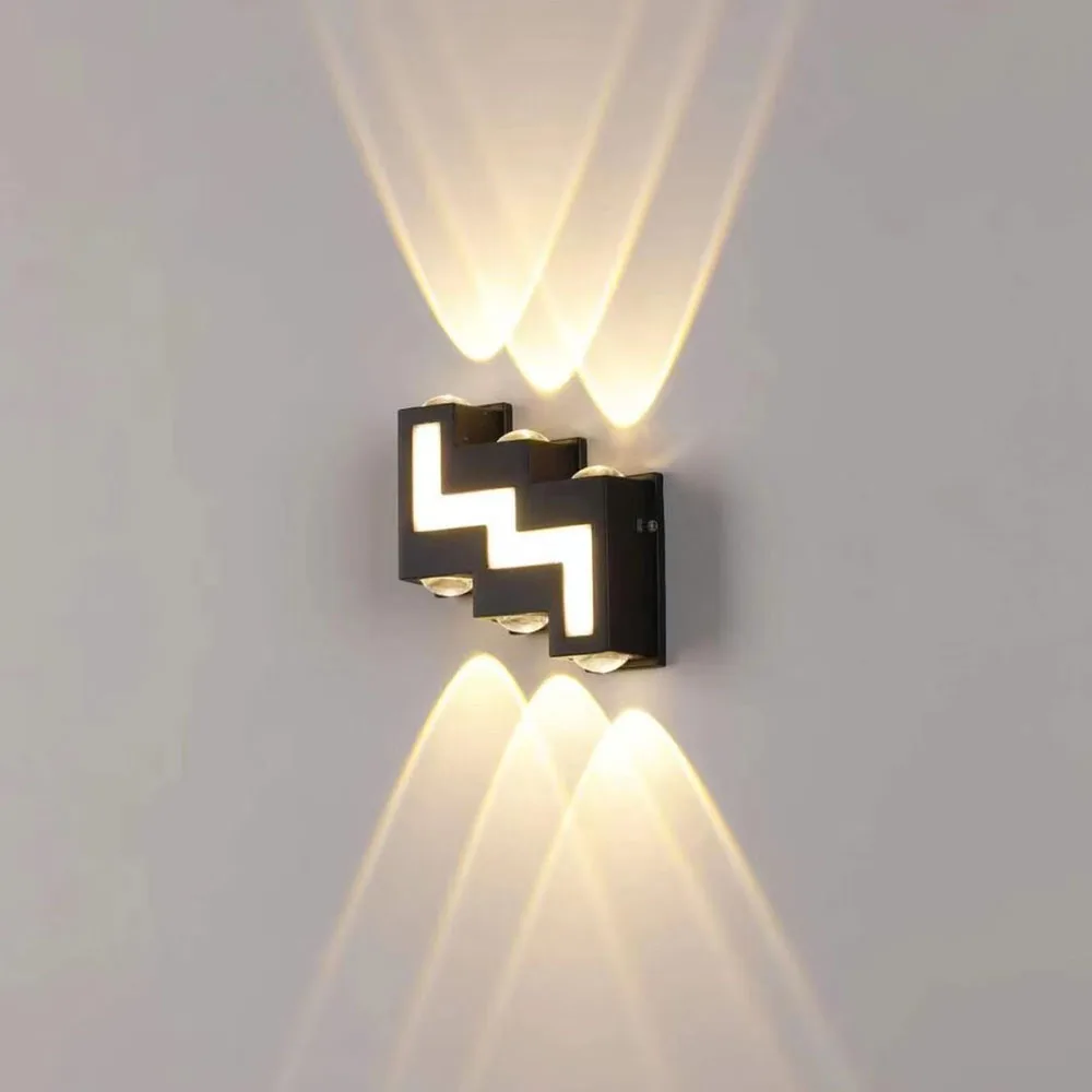 IP65 LED Wall Lamp Indoor Outdoor Waterproof Garden Lighting Aluminum AC86-265 Indoor Bedroom Living Room Stairs Wall Light