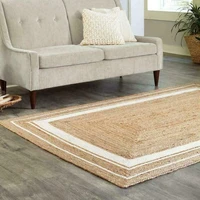 natural jute rug 100 handmade rectangle braided 2x12 feet home decor look rugs and carpets for home living room