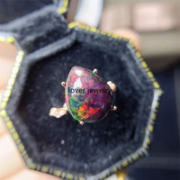 yulem natural blue black opal 4 65ct engagement rings for women wedding rings luxury jewelry 925 silver