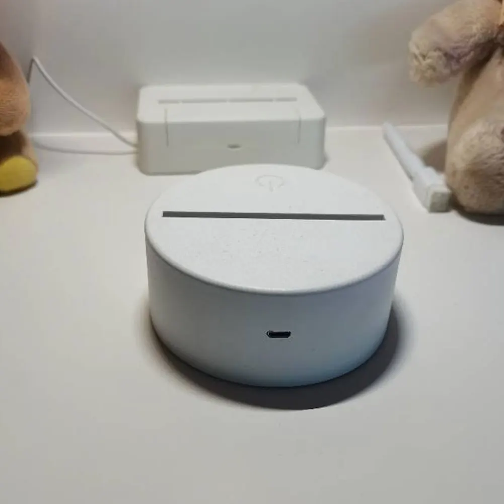 

Acrylic 3D LED Lamp Base Replacement Table LED 7 Color USB Touch Switch Nightlight Stand Creative Colorful Lamp Base