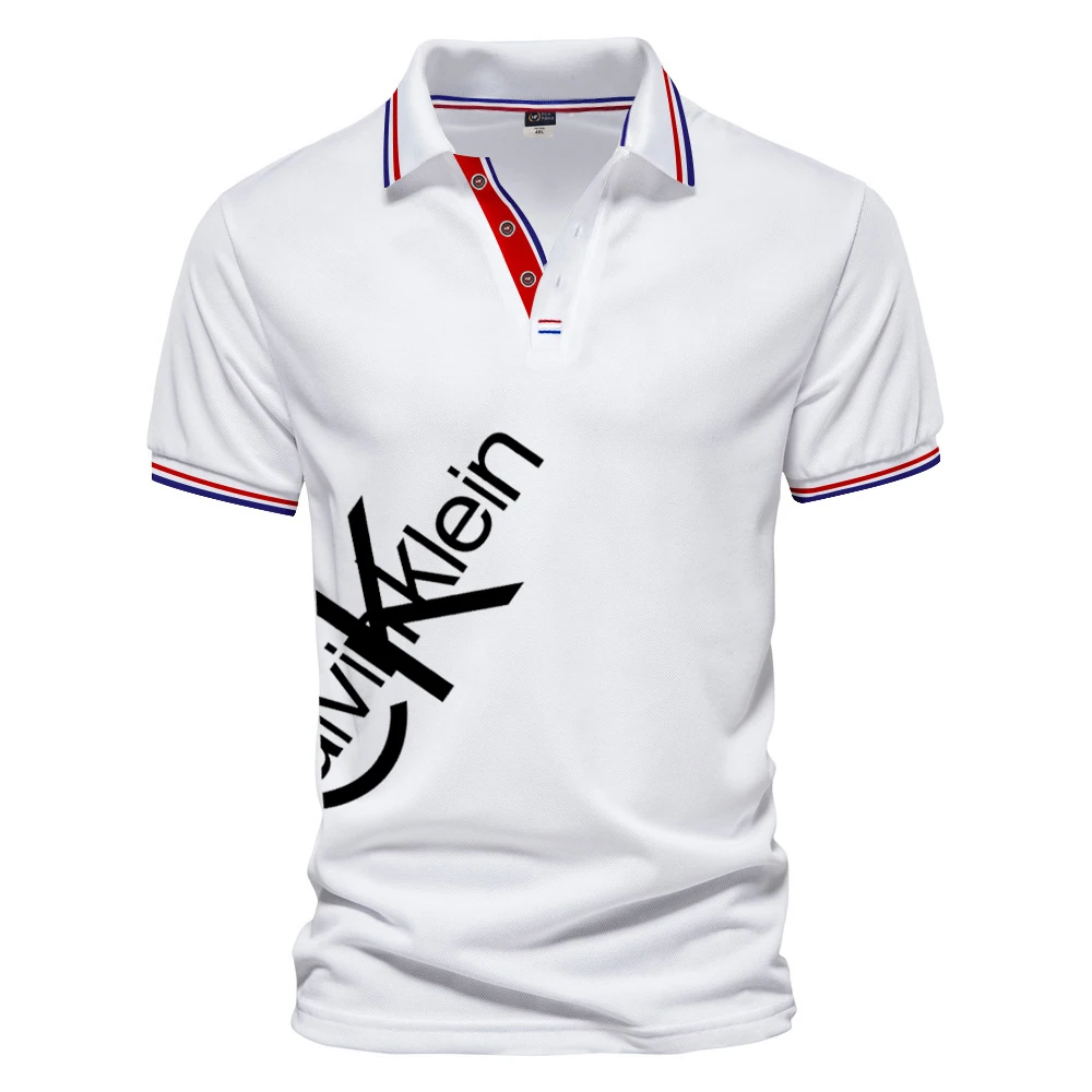 

Summer New Men's Polo Collar T-shirt Anti Pilling Print Short Sleeve Casual Business Fashion Slim Fit Brand Polos Tee Shirt