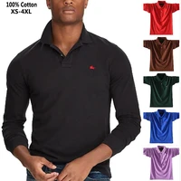 100 cotton high quality new design mens polos shirts xs 4xl casual long sleeve polos hommes fashion clothing male lapel tops