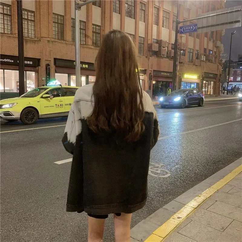 Свободная куртка с длинным рукавом в Корейском стиле ретро