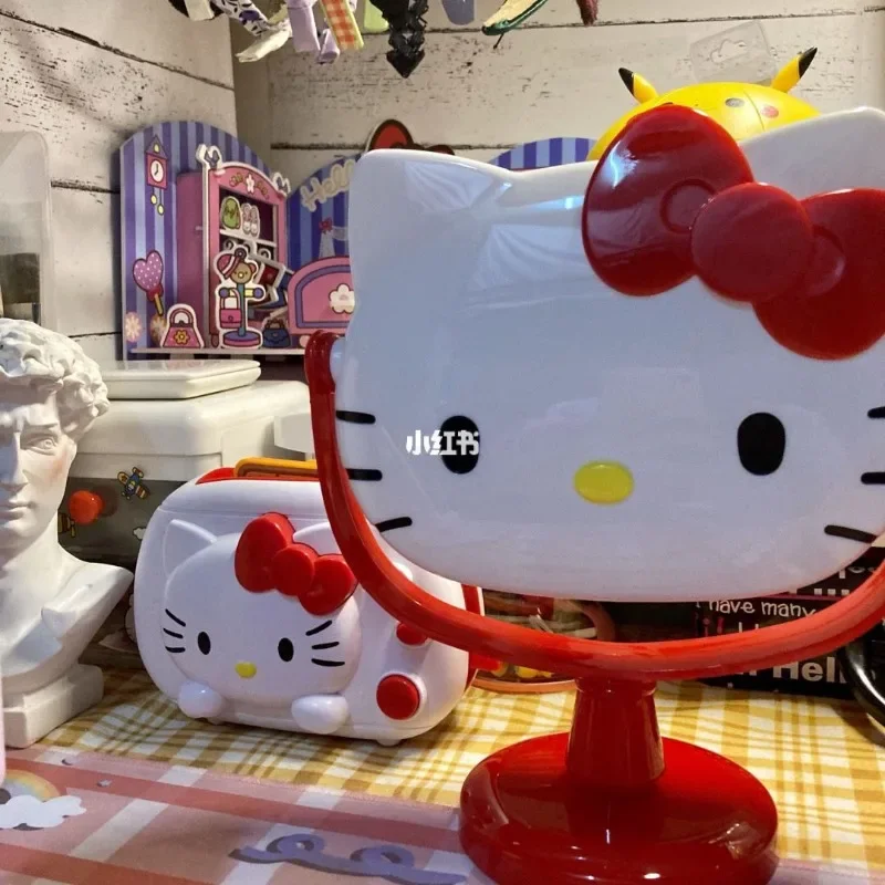 Hello Kitty аниме Kawaii Sanrio милые зеркала для макияжа милый мультфильм Kt Cat настольное