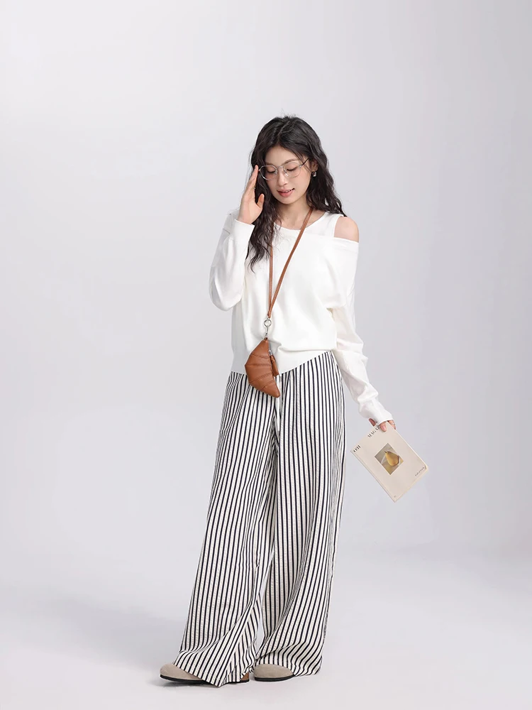 Женские широкие брюки с высокой талией