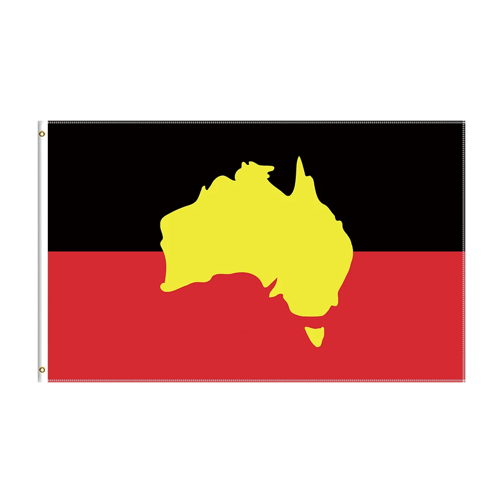 

90x150cm Australian Aboriginal Flag Polyester Printed Banner For Decoration