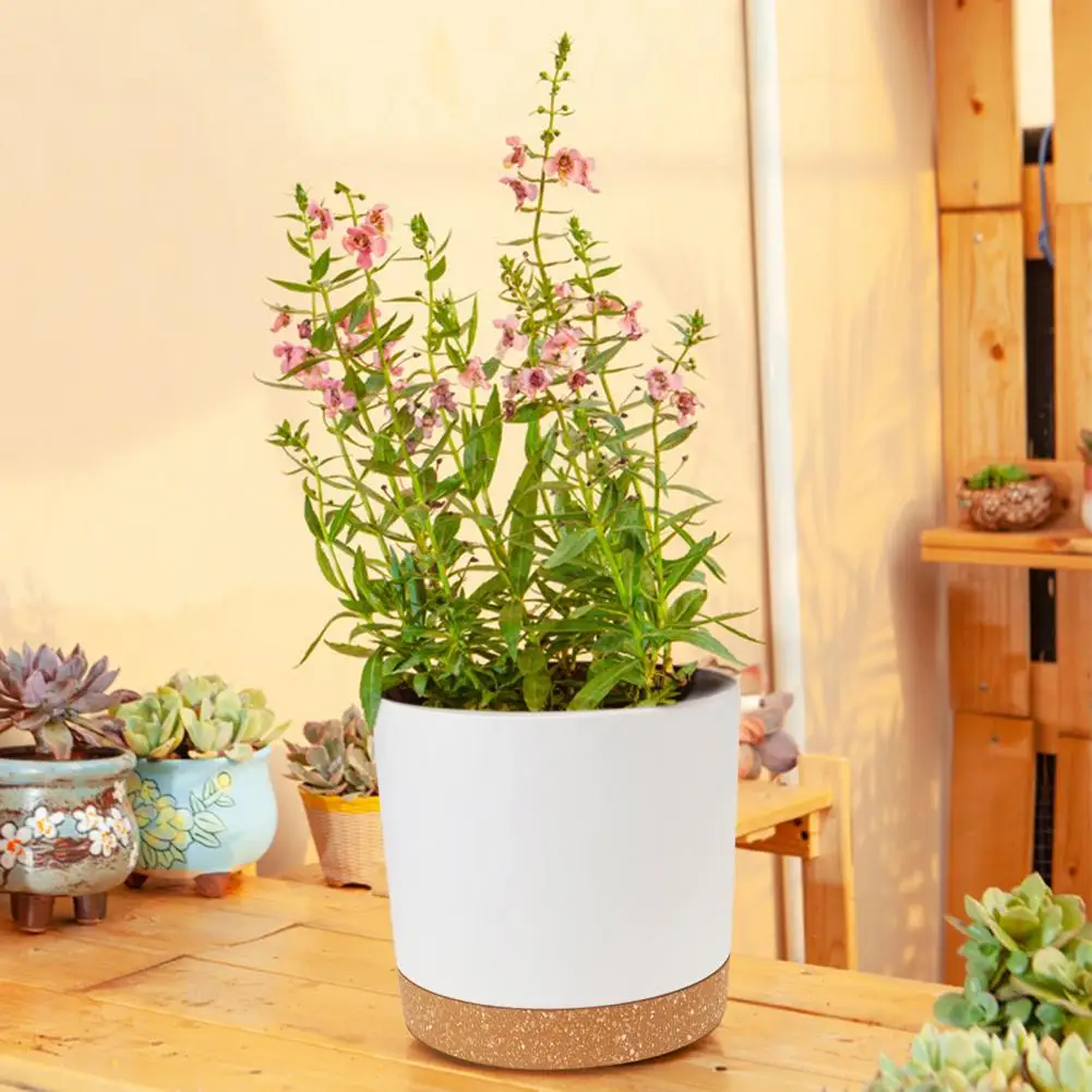 

Indoor Green Plant Planter Versatile Round Plant Pots Indoor Green Planter with Drainage for Balcony for Potted for Gardening