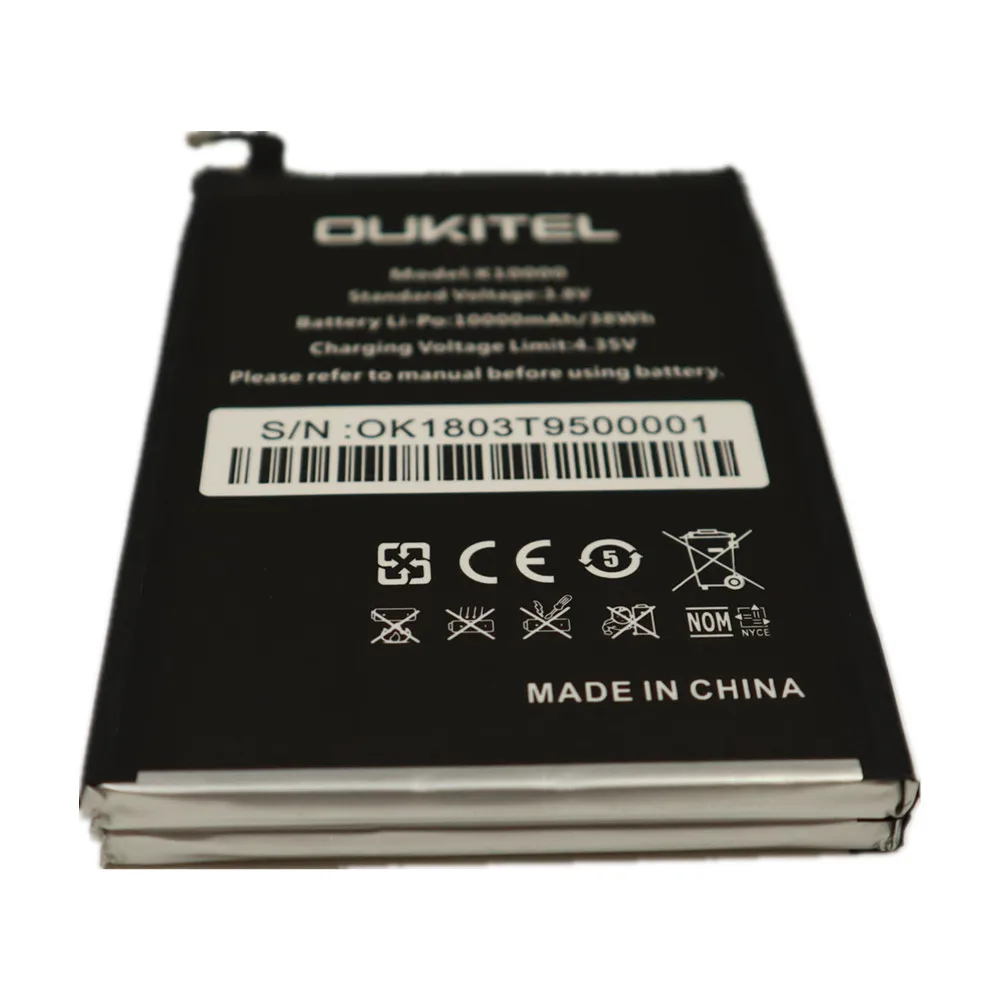 100% Оригинальный аккумулятор емкостью 10000 мАч для Oukitel K10000 Сменные Аккумуляторы с