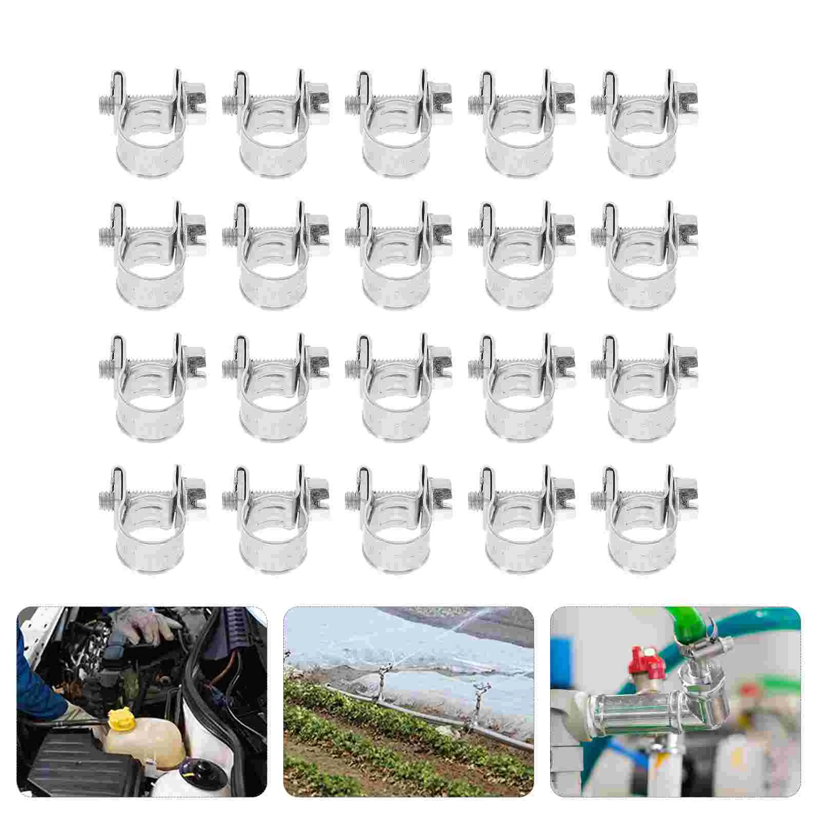 

Fuel Hose Clamps Clamp Injection Line Clip High Pressure Vacuum Water Heavy Duty Mini Set Auto Style Injector Kit Cinch Steel