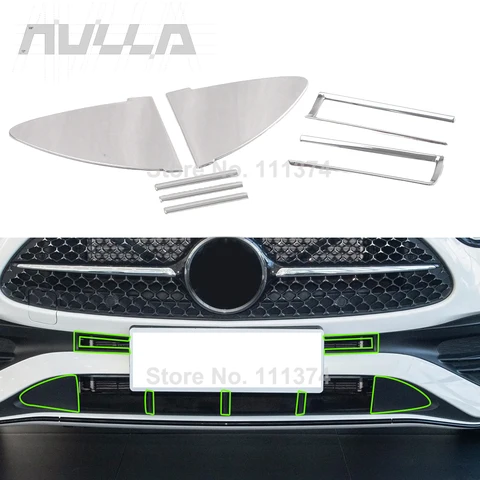 7 шт./компл. для Benz W206 S206 C Class 2022-2026 C200 C220 C260 C300 ront бампер нижняя решетка для губ декоративные аксессуары