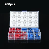 200pcsbox wire terminal assortment pre insulated terminals fully insulated terminals connectors 15 popular sizes