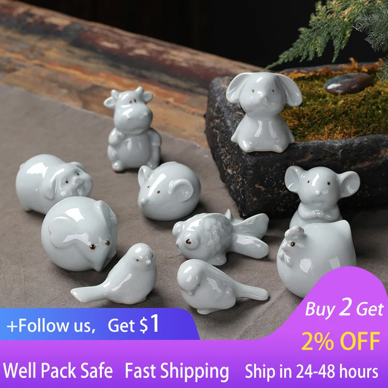 

Керамический чай, цветок, мышь, свинья, курица, украшения в российском печи, чай, чайная тарелка, цветочный горшок, украшение для аквариума