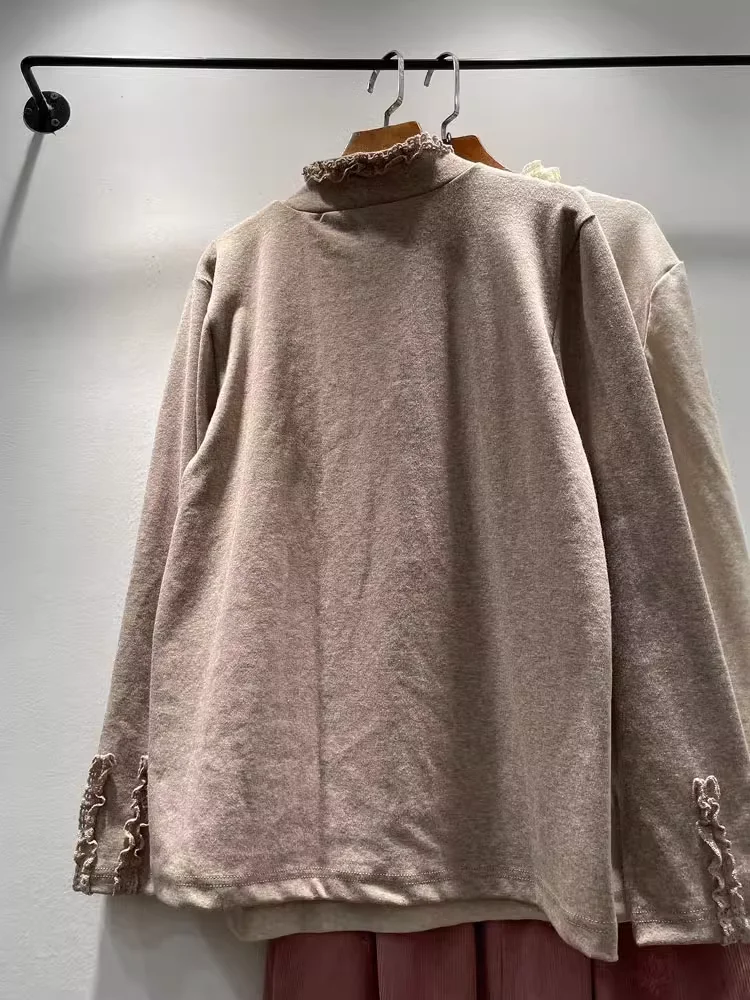 Mori Girl рубашки с длинными рукавами в японском стиле для женщин пуловер осень-весна