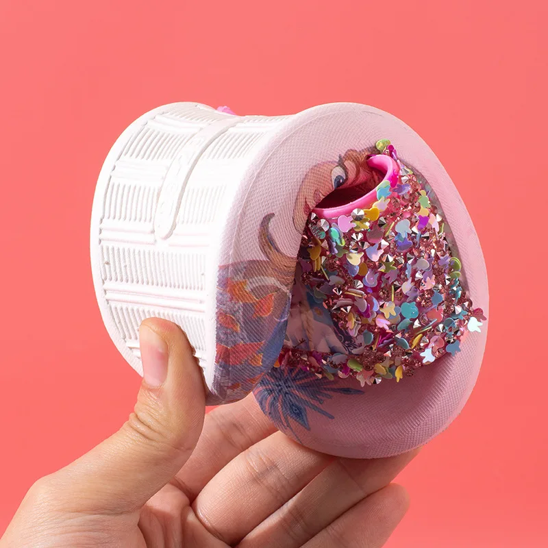 Туфли Disney Холодное сердце для девочек красивые Мультяшные тапочки принцессы