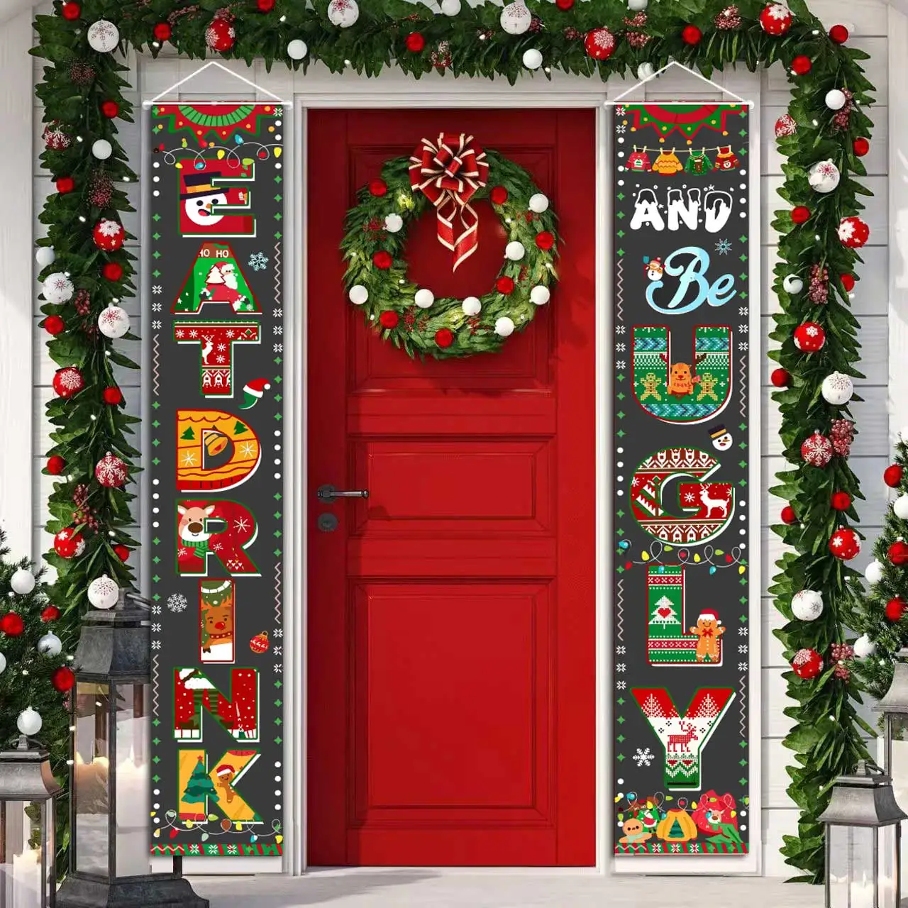 Уродливый Рождественский свитер украшения съесть напиток и быть уродливым