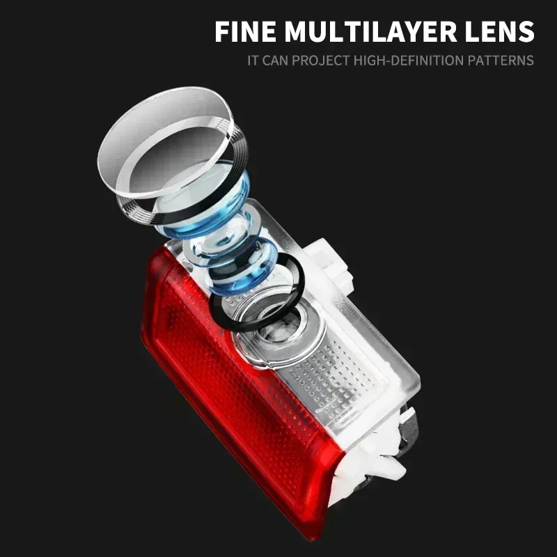 2 шт. светодиодные лазерные проекторы для дверей автомобиля HD лампа приветствия