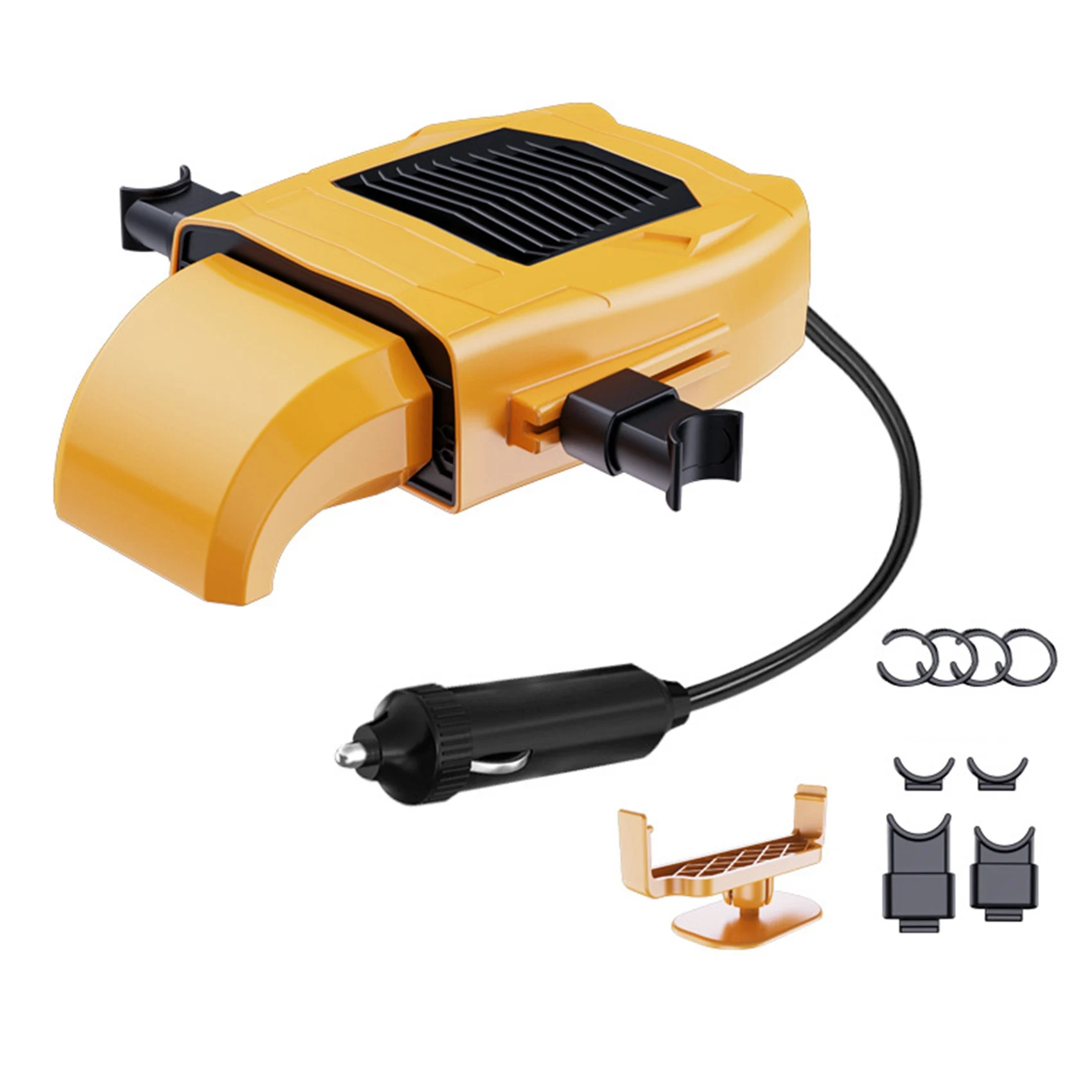 

12V 150W Portable Car Heater Electric Cooling Heating Fan Electric Dryer Windshield Defogging Demister Defroster Yellow