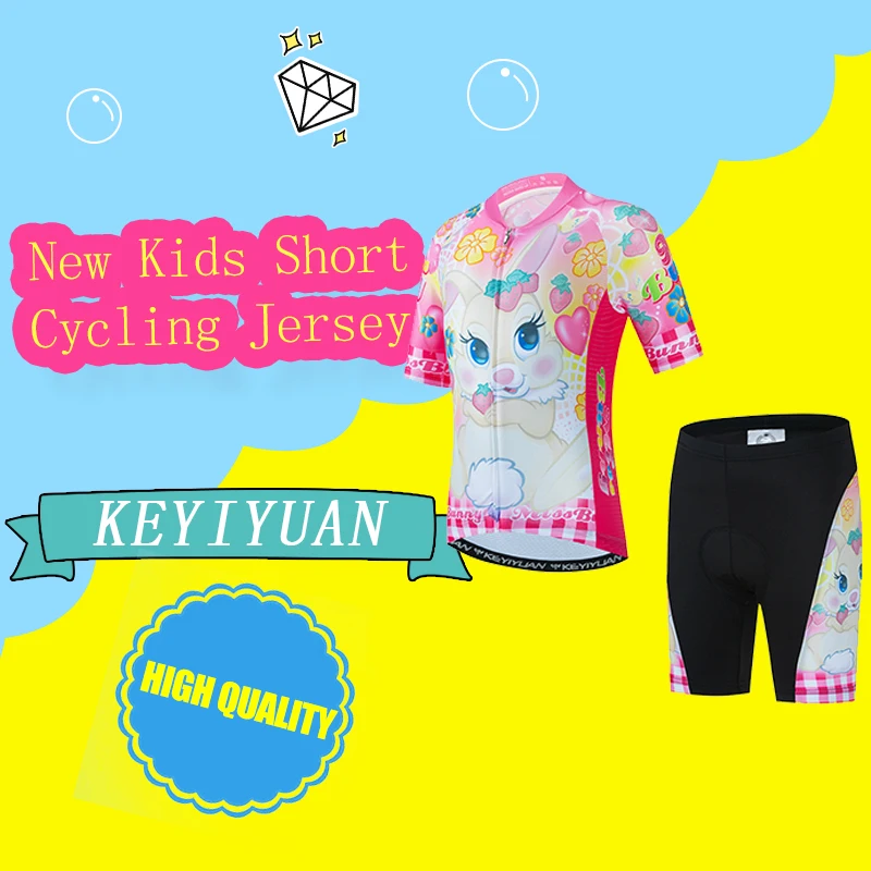 KEYIYUAN Высококачественная детская велосипедная футболка с мультяшным аниме