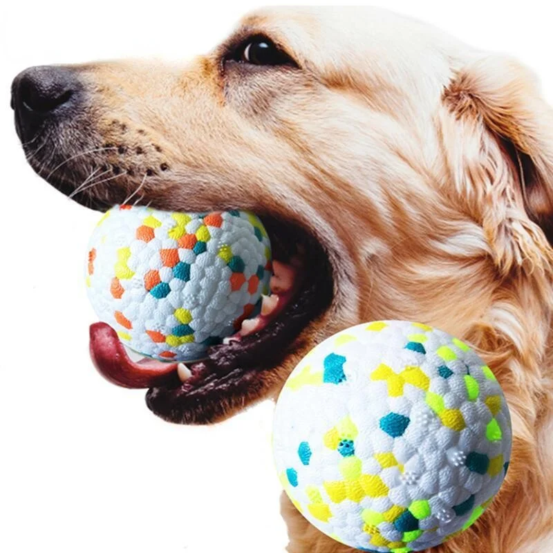 

Pet Toy Dog Solid Toy Ball Interactive Dog Toys Light Popcorn Ball Dog Ball Light Chew Rubber Ball High Elastic Dog Accessories
