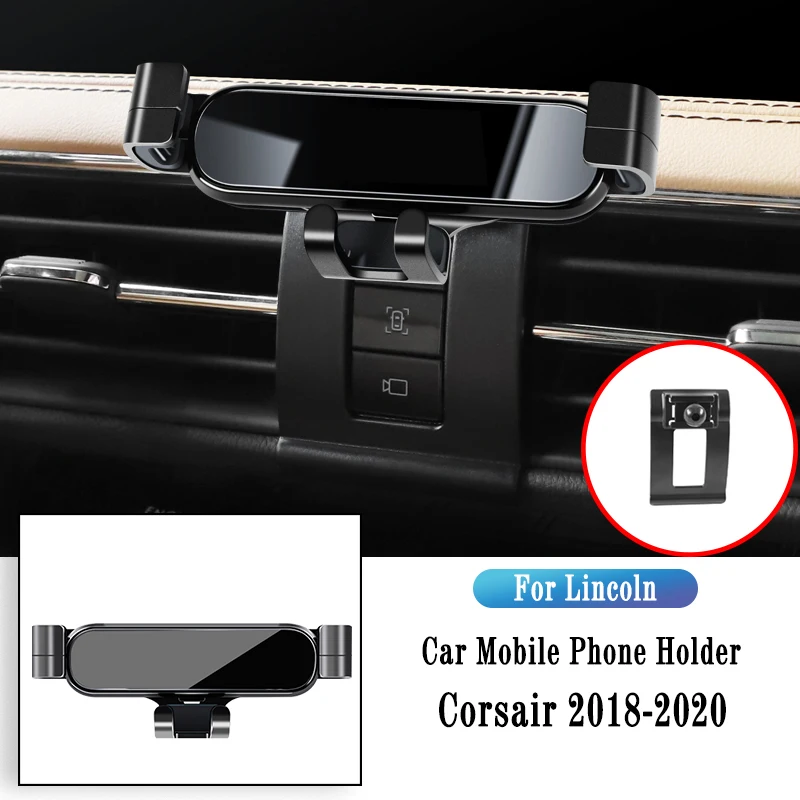

Car Phone Holder For Lincoln Corsair 2018-2022 Gravity Navigation Bracket Stand Air Outlet Clip Rotatable Support Accessories