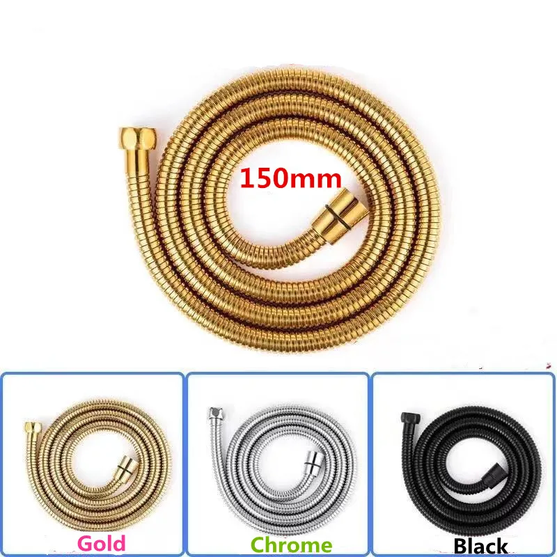 Хромированный/золотистый/черный полированный шланг для душа G1/2 1 5 м
