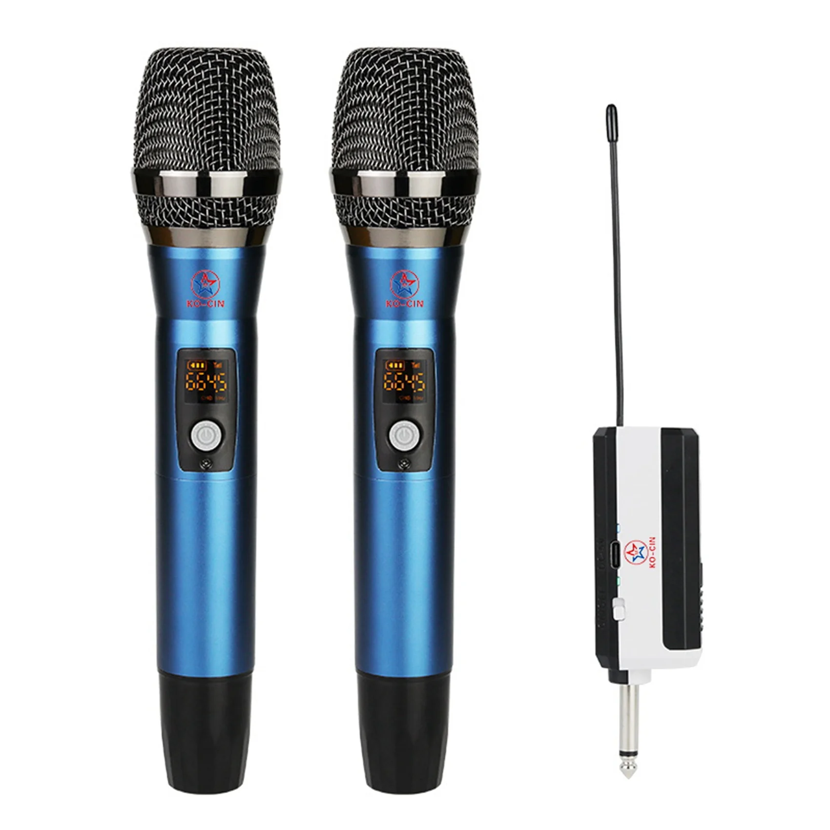 

Wireless Microphone 2 Channels Handheld Microphone U-Segment FM Microphone for Karaoke Stage Party Church Meeting