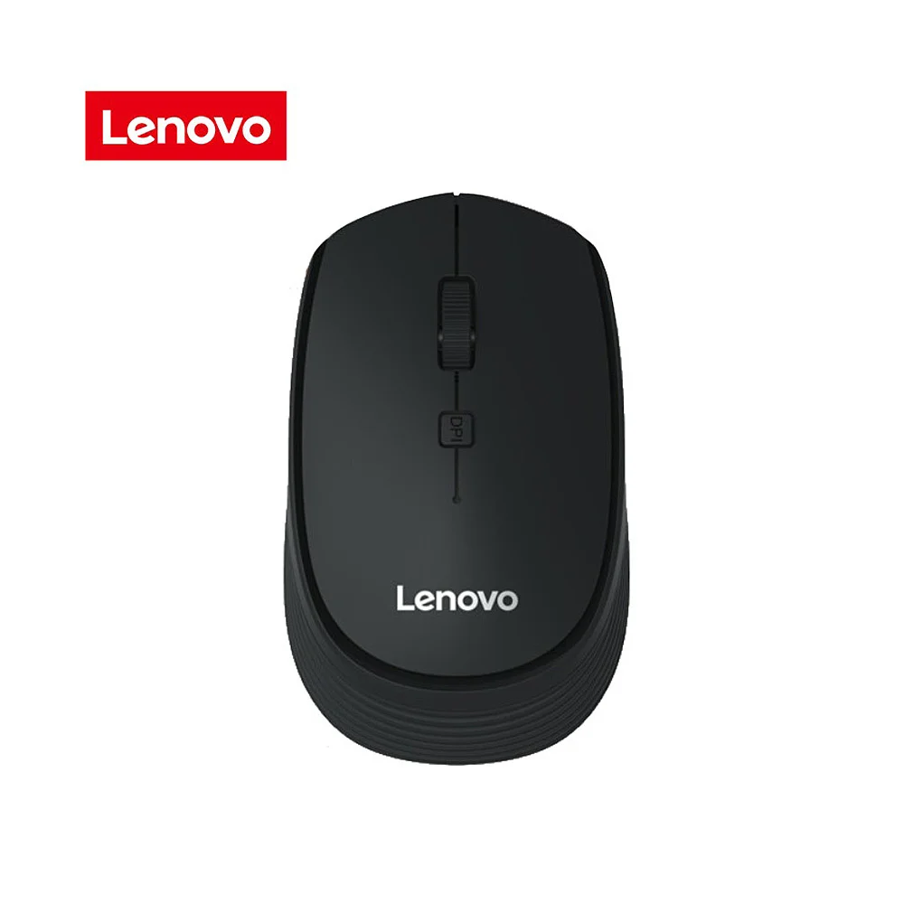 

Lenovo M202 2.4GHz Wireless Mouse Office Mouse 4 Keys Mute Mice Ergonomic Design with 3 Adjustable DPI for PC Laptop Black Mice
