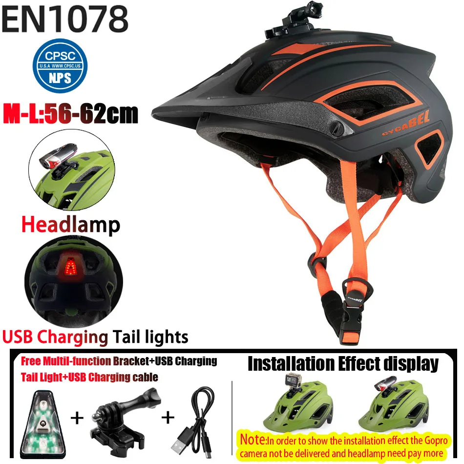 CYCABEL-casco ultraligero para ciclismo de montaña, protector de cabeza en molde para...