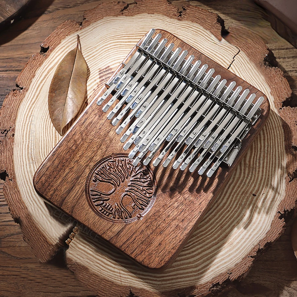 

Профессиональная двухслойная клавиатура для начинающих Kalimba B/C, клавиатура с черным орехом, 34 клавиши, с аксессуаром