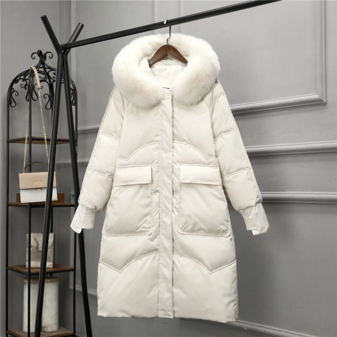 Women 2023 Winter Jacket New Big Pocket Loose Down Cotton Coats Fashion Thick Warm Windproof Parkas Female Clothing Padded Tops
