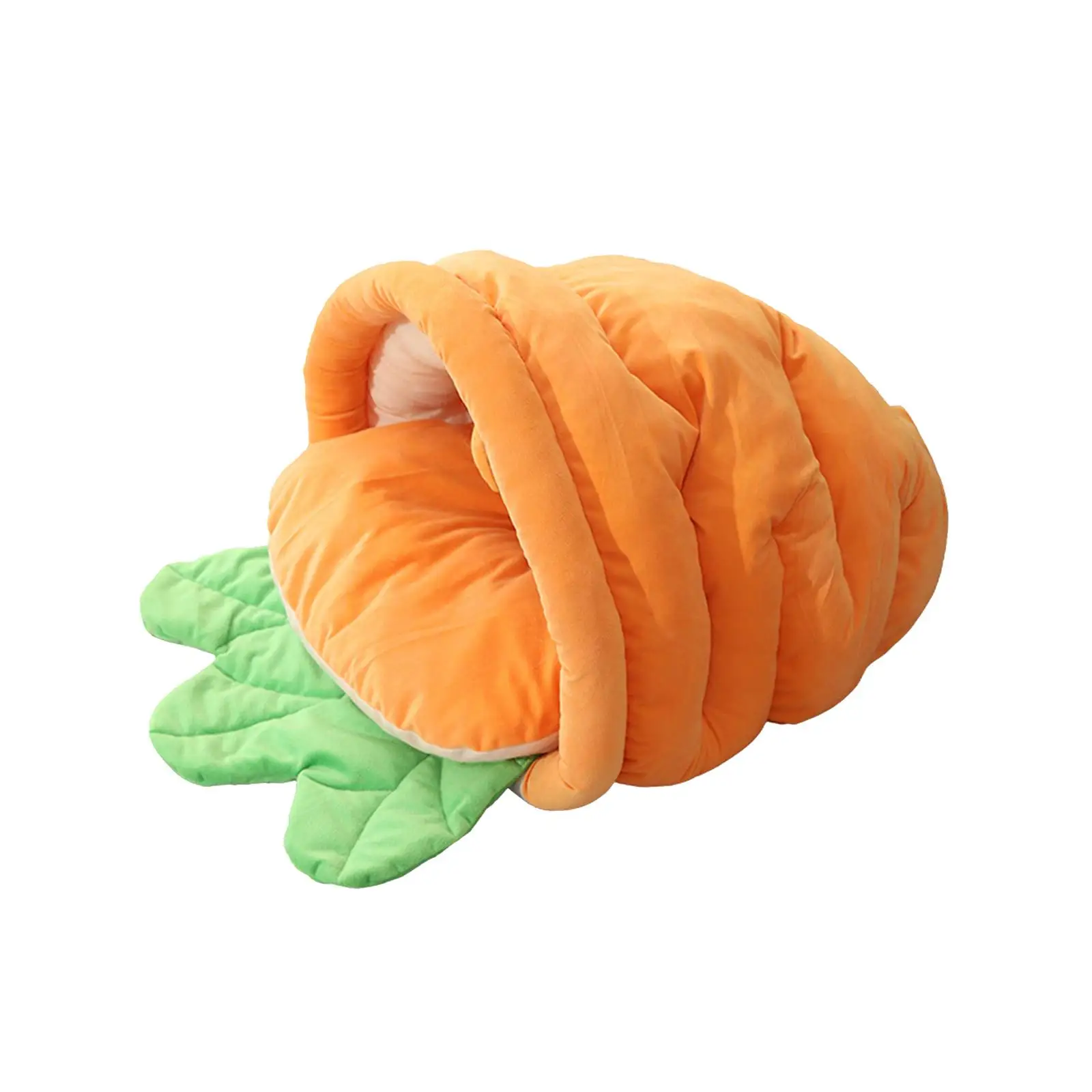 Large Carrot Cat Sleeping Bed with Ball The Four Legged Friend Zone